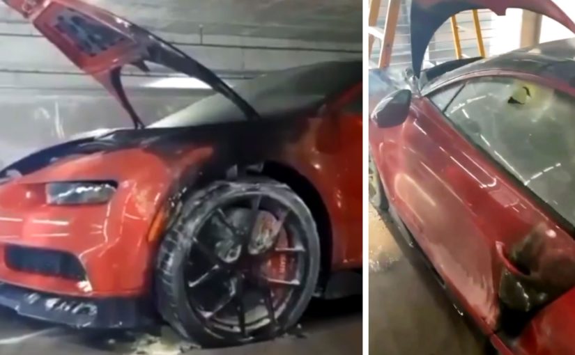 This Bugatti Chiron Set On Fire In Miami Will Be A Very Expensive Fix